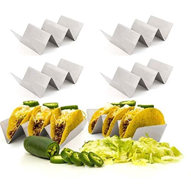 2pcs Stainless Steel Taco Holder Stand Safe Rack Tray for Dishwasher Oven Save, 